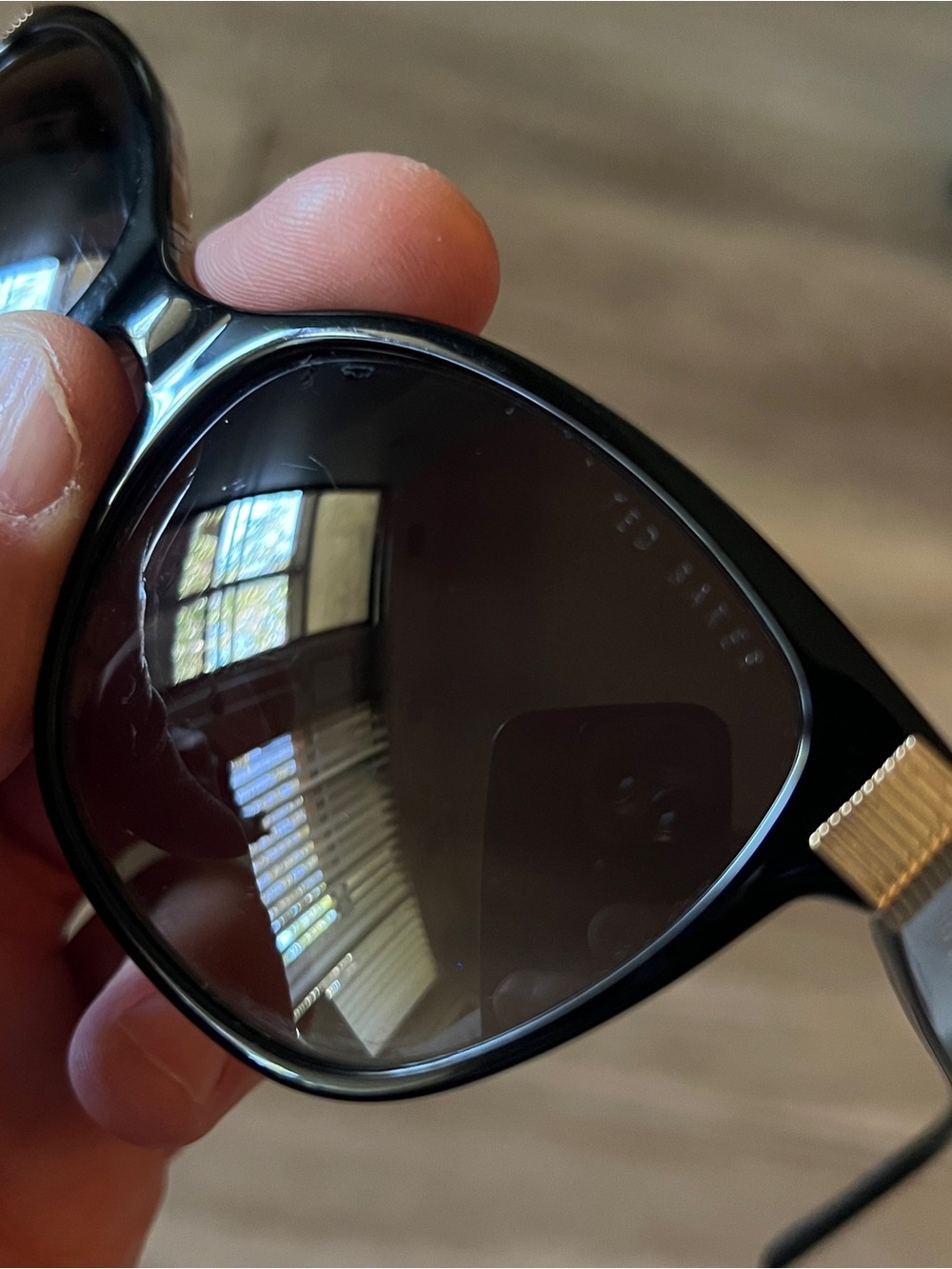 Ted Baker London Polarized Sunglasses – Black/Pearl Marble – TWS230 - Picture 7 of 10